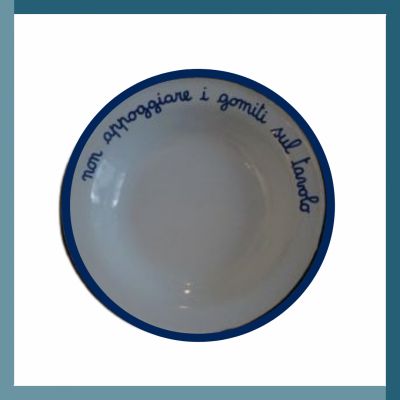 PIATTO "NON APPOGGIARE I GOMITI SUL TAVOLO" ALTMEANSOLD