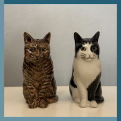 Coppia sale e pepe Clementine e Barney Quail Ceramics