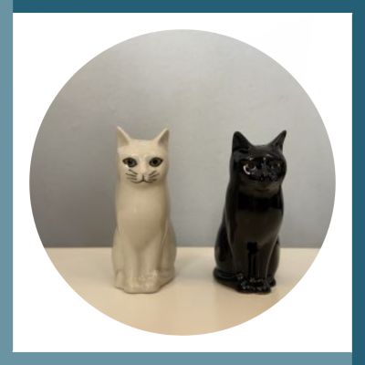 Coppia sale e pepe Daisy e Lucky Quail Ceramics